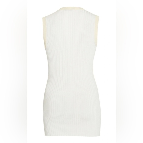 Joseph TWO-TONE RIBBED KNIT VEST TOP IN BLACK - Picture 2 of 7